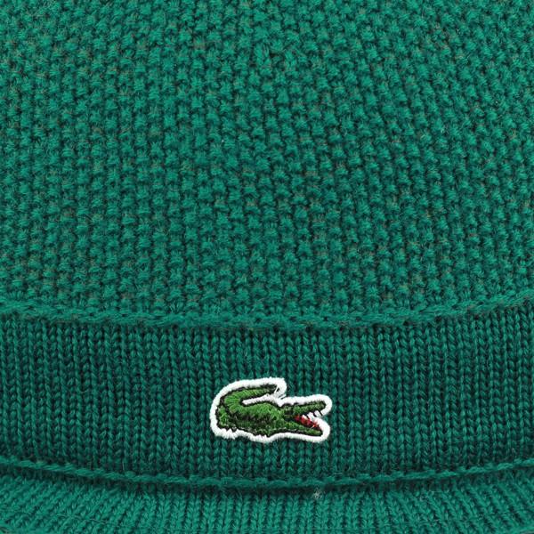 Lacoste ニット帽とマフラーセット グリーン ラコステ LACOSTE カシミヤニットビーニー（グリーン