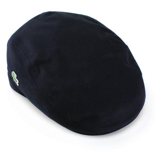 ハンチング 帽子 メンズ コットンツイル ハンチング帽 ラコステ オールシーズン シンプル ネイビー｜elehelm-hatstore