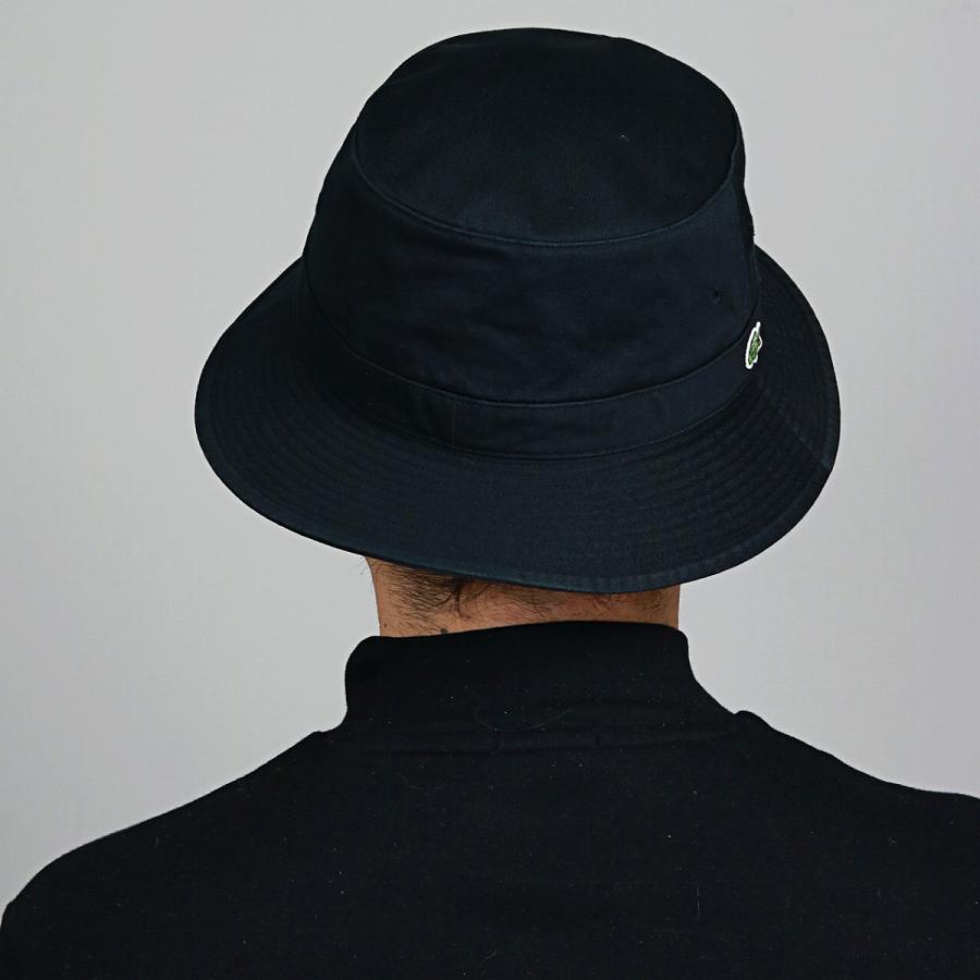 LACOSTE バケットハット ラコステ 帽子 サファリハット 黒