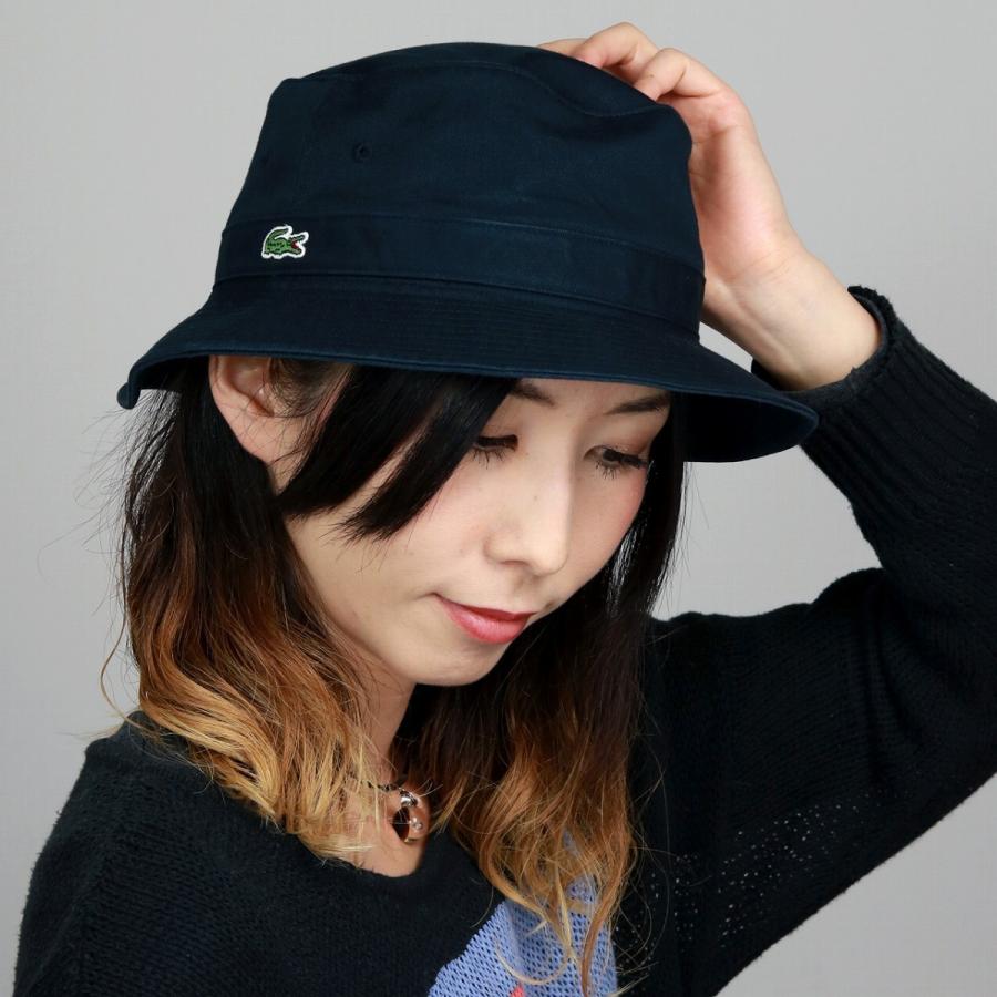 LACOSTE（ラコステ） バケットハット 帽子 サファリハット 紺 ネイビー