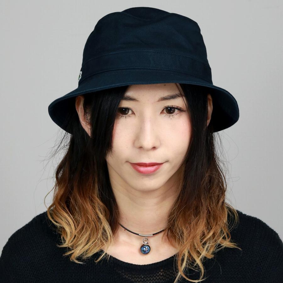 LACOSTE（ラコステ） バケットハット 帽子 サファリハット 紺 ネイビー