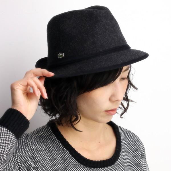 宅送 Lacoste ツイード 中折れ ハット コーデュロイ ハイピング マニッシュ メンズ 秋冬 ラコステ 帽子 ウール レディース 中折れ帽 チャコール 期間限定特価 Johnydar Com