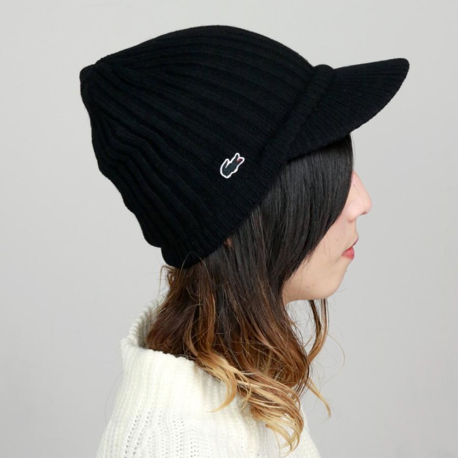 LACOSTE（ラコステ） ニットキャップ ニット 秋冬 ツバ付き 帽子