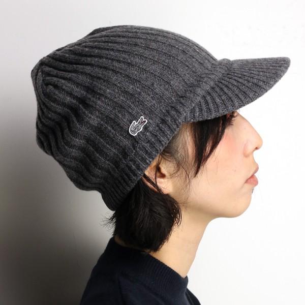 LACOSTE（ラコステ） メンズ ニットキャスケット 秋冬 ツバ付き ニット