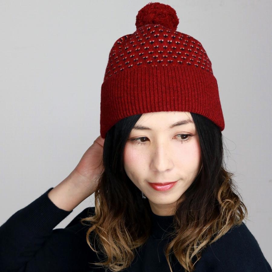 ニット帽 Lacoste 秋冬 レディース 帽子 ポンポン ニット ワッチ メンズ ラコステ 日本製 ウール 北欧 レトロ カジュアル 赤 ワイン L6416 023 Elehelm帽子通販専門店 通販 Yahoo ショッピング