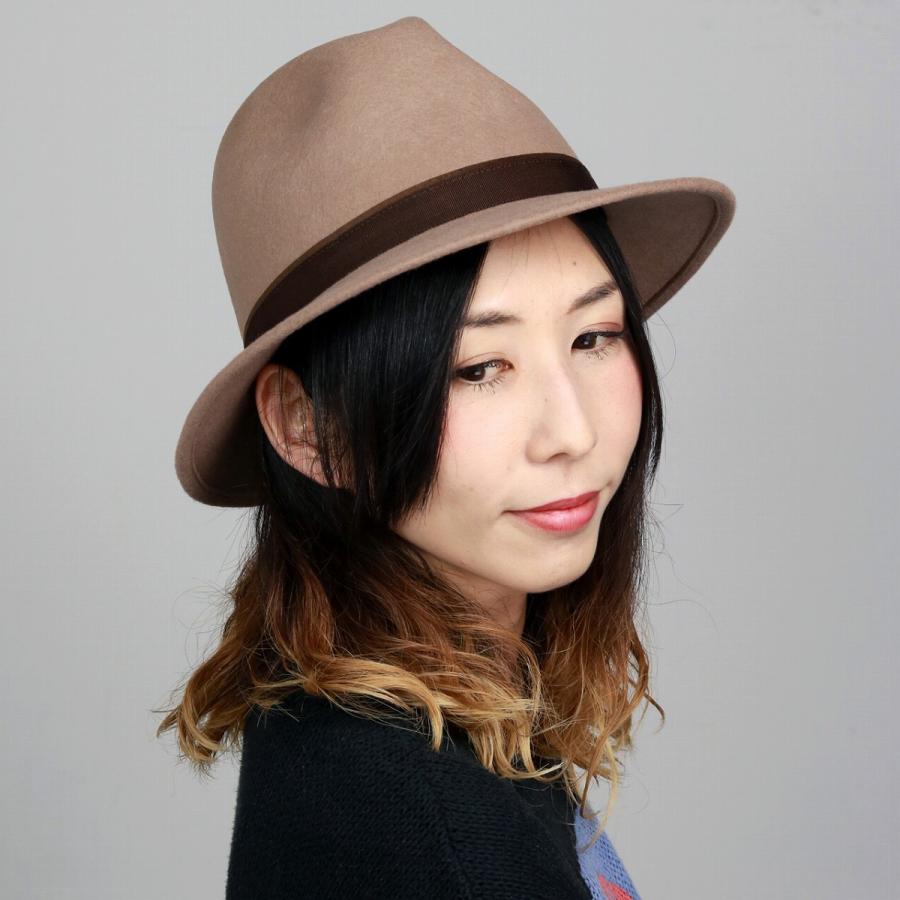 ハット 帽子 中折れ フェルト lacoste ラコステ オールダウン シンプルデザイン マニッシュ ベージュ LACOSTE（ラコステ） ハット 帽子 中折れ フェルト オールダウン