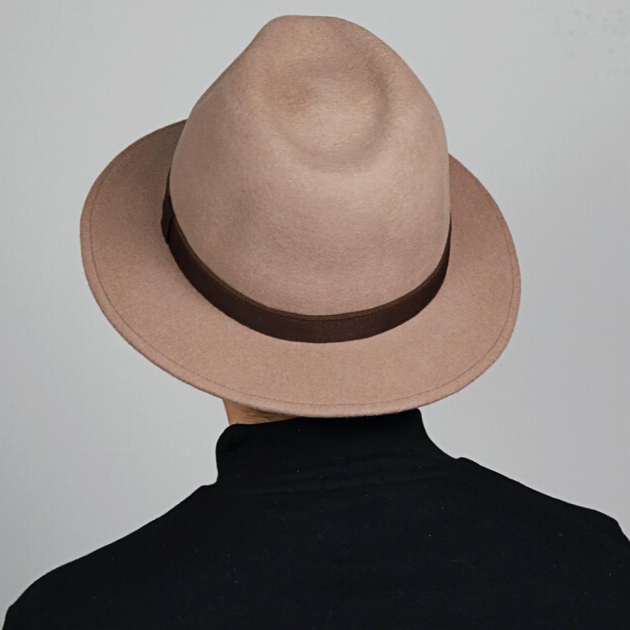 ハット 帽子 中折れ フェルト lacoste ラコステ オールダウン シンプルデザイン マニッシュ ベージュ LACOSTE（ラコステ） ハット 帽子 中折れ フェルト オールダウン