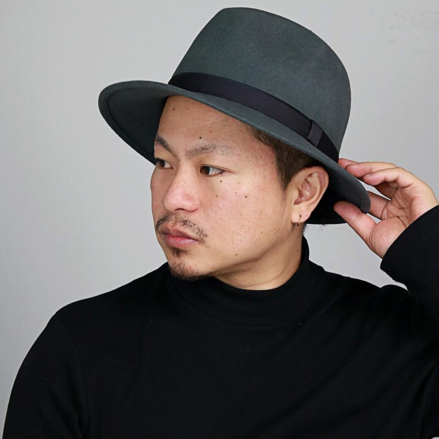 ハット 帽子 中折れ フェルト lacoste ラコステ オールダウン シンプル