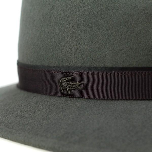 ハット 帽子 中折れ フェルト lacoste ラコステ オールダウン シンプル