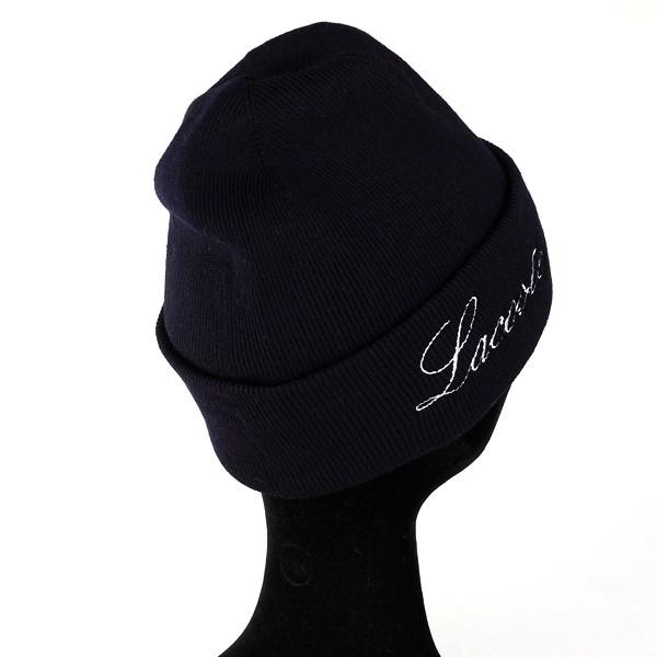 LACOSTE（ラコステ） ニット帽 筆記体ロゴ ウール ニットワッチ 秋冬