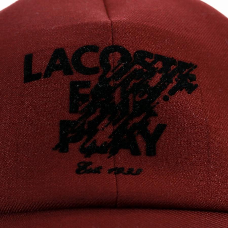 秋冬 キャップ 紫外線カット レディース コスミカルウォーム LACOSTE ユニセックス CAP メンズ 帽子 ラコステ ワイン｜elehelm-hatstore｜05