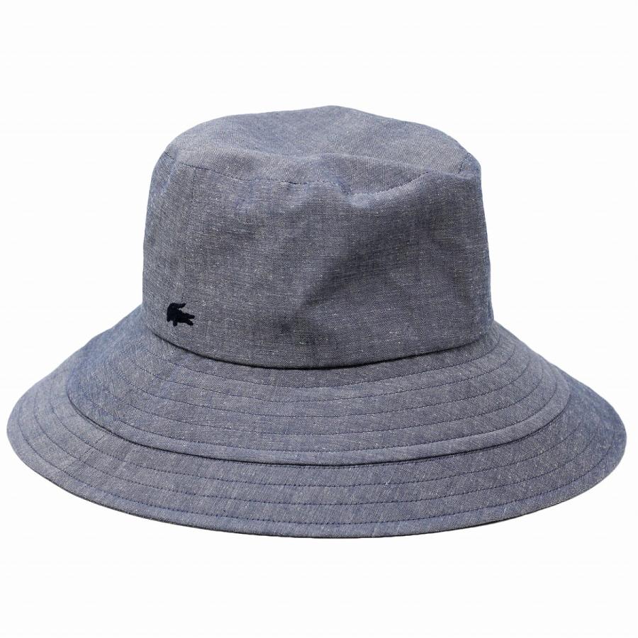 【LACOSTE】綿麻UVカット 超大つばハット LACOSTE ラコステ ハット レディース 帽子 つば広 大きいサイズ