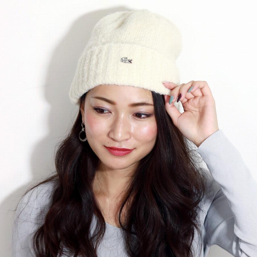 ニットワッチ アルパカウール Lacoste 秋 冬 日本製 ニット帽 メンズ レディース ラコステ 帽子 メンズ レディース 白 オフホワイト L7039 004 Elehelm帽子通販専門店 通販 Yahoo ショッピング