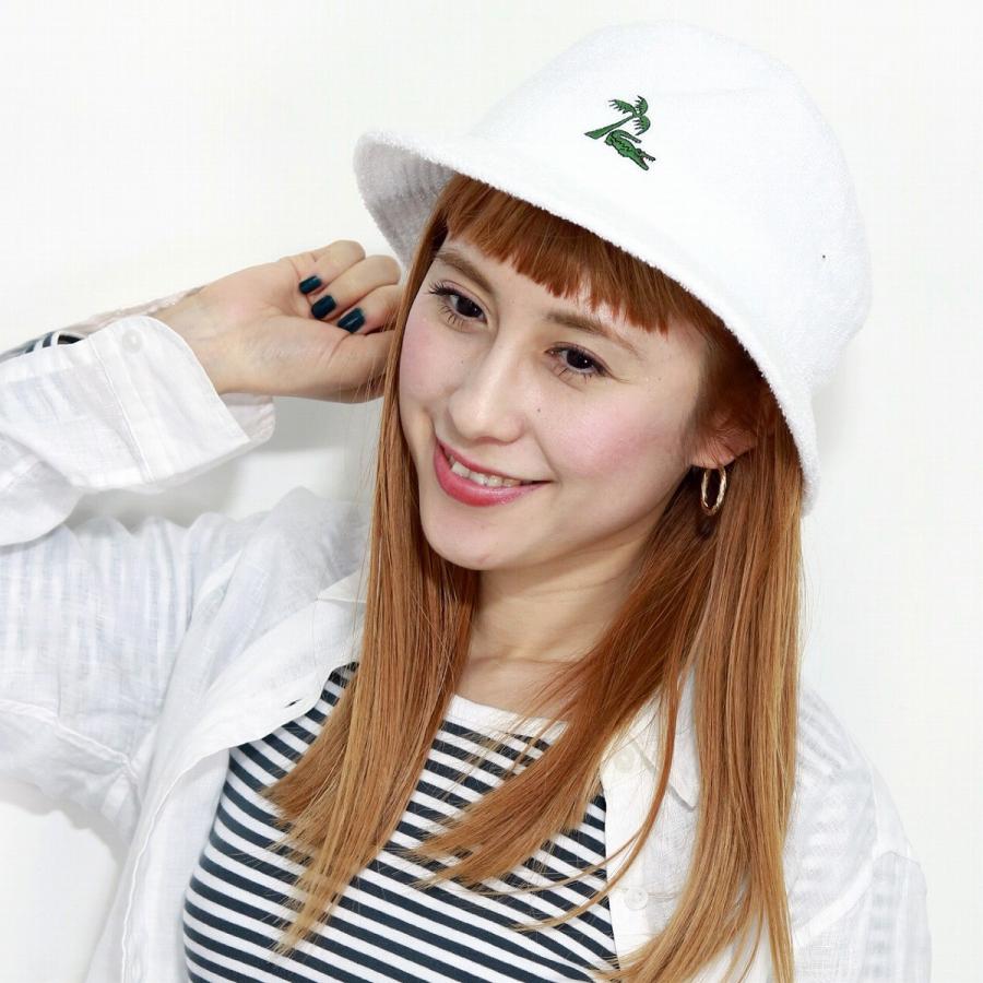 サファリハット メンズ ロングパイル 春 夏 ラコステ ハット 帽子 メンズ バケットハット 帽子 レディース 紫外線対策 白 ホワイト L7050 001 Elehelm帽子通販専門店 通販 Yahoo ショッピング