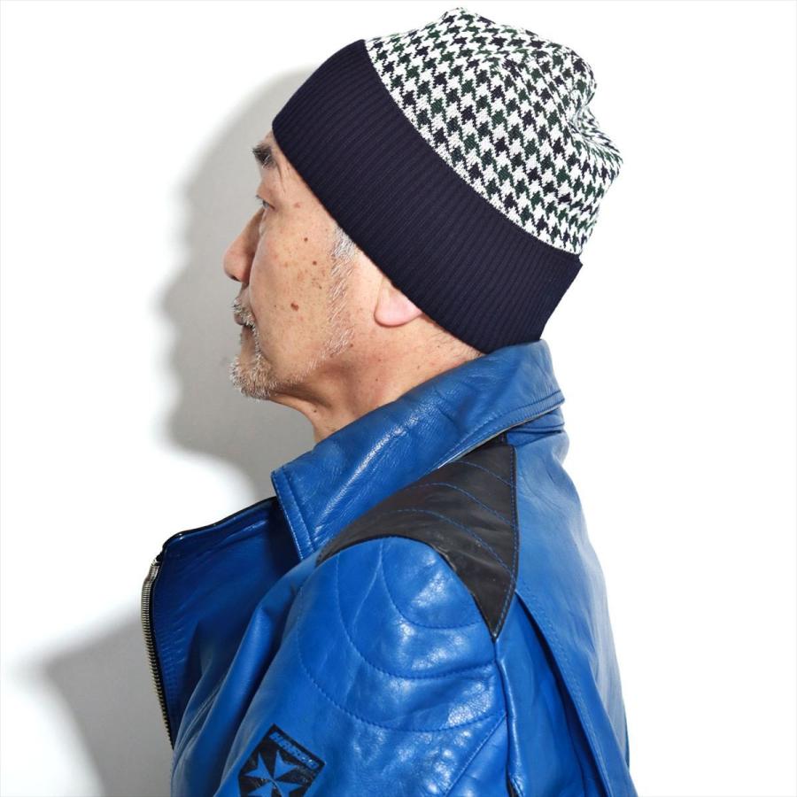 LACOSTE（ラコステ） ニット帽 メンズ 千鳥格子 千鳥柄 ハウンド