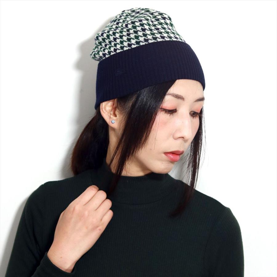 LACOSTE（ラコステ） ニット帽 メンズ 千鳥格子 千鳥柄 ハウンド 