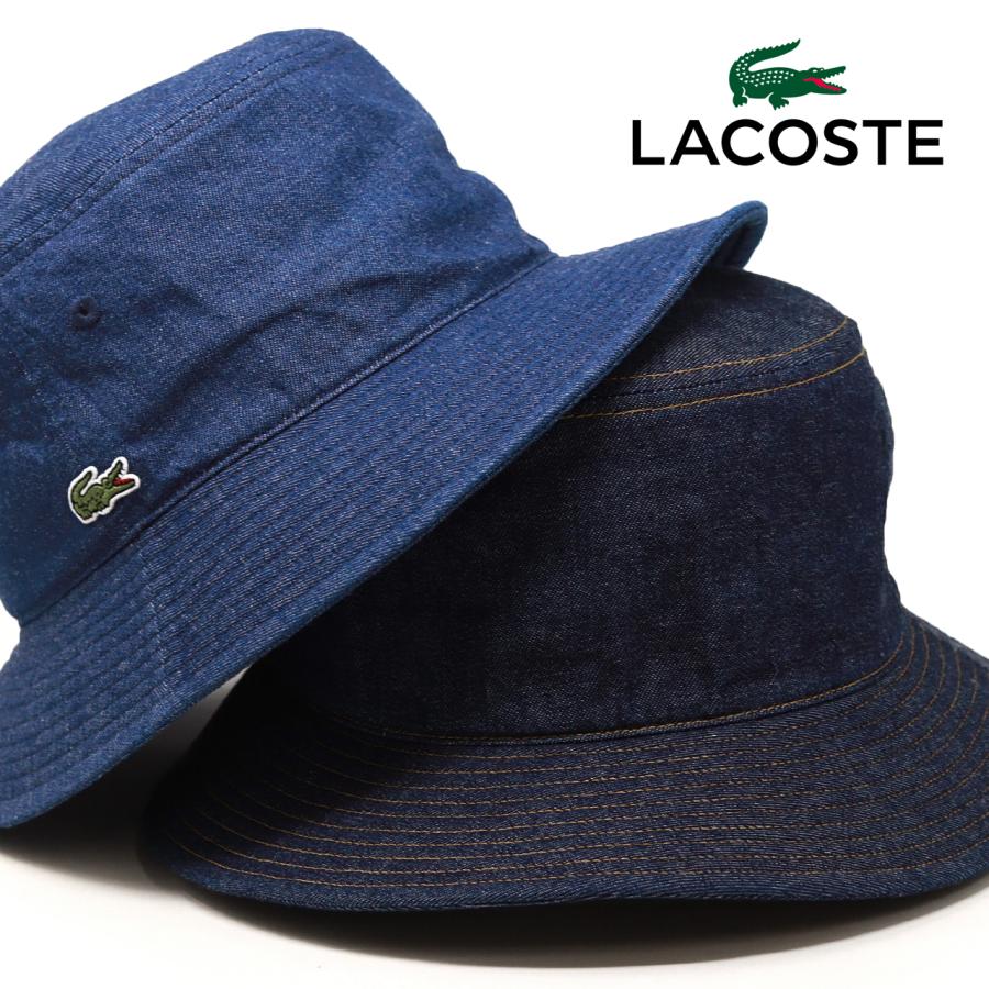 LACOSTE（ラコステ） デニム 帽子 ハット 春夏 バケットハット メンズ