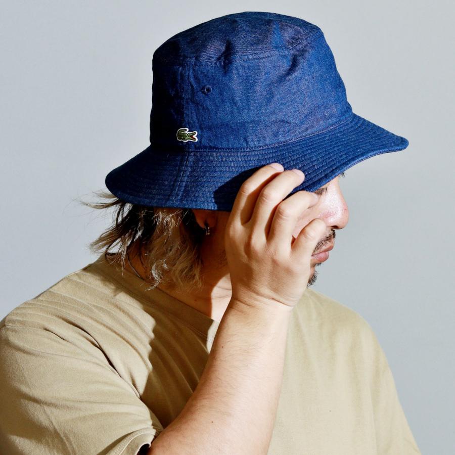 LACOSTE（ラコステ） デニム 帽子 ハット 春夏 バケットハット メンズ