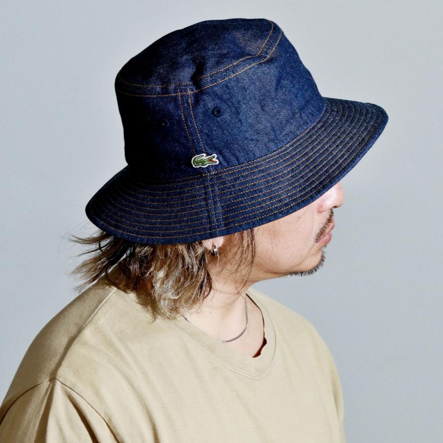 LACOSTE（ラコステ） デニム 帽子 ハット 春夏 バケットハット メンズ