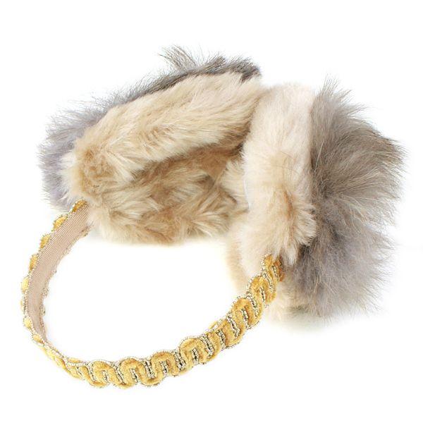 バラ色の帽子　リボンイヤマフ　Beige Barairo no Boushi イヤーマフラー レディース ぼうし バラ色の帽子