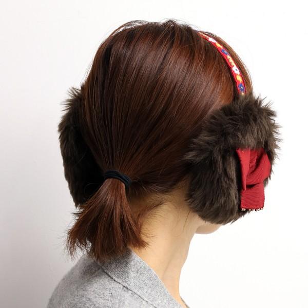 Barairo no Boushi バラ色の帽子 耳あて 帽子 アシンメトリー リボン