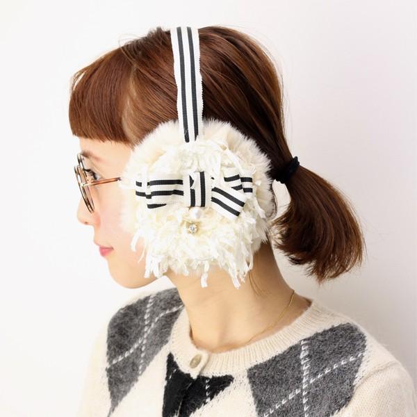 Barairo no Boushi バラ色の帽子 耳あて ファー 日本製 16AW リボン