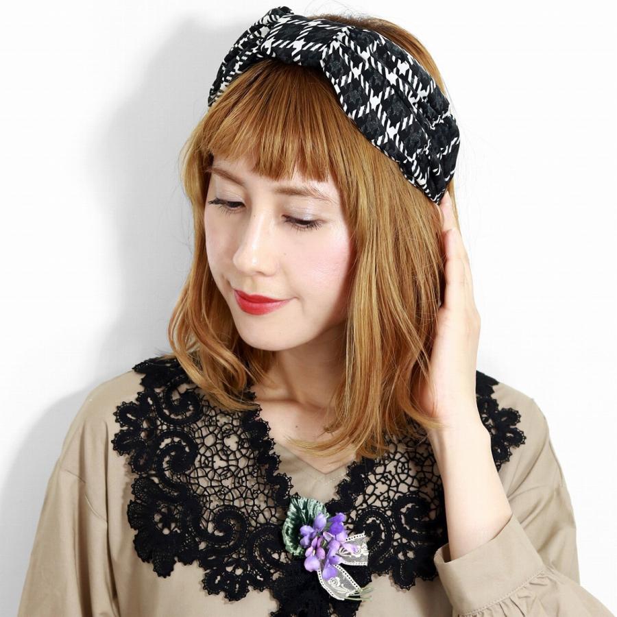 チェック柄 ギャザーカチューシャ 日本製 バラ色の帽子 カチューシャ 春 夏 秋 冬 ヘッドドレス 可愛い ヘアアクセ Barairo No Boushi 千鳥格子 ブラック 黒 Lc 011 Elehelm帽子通販専門店 通販 Yahoo ショッピング