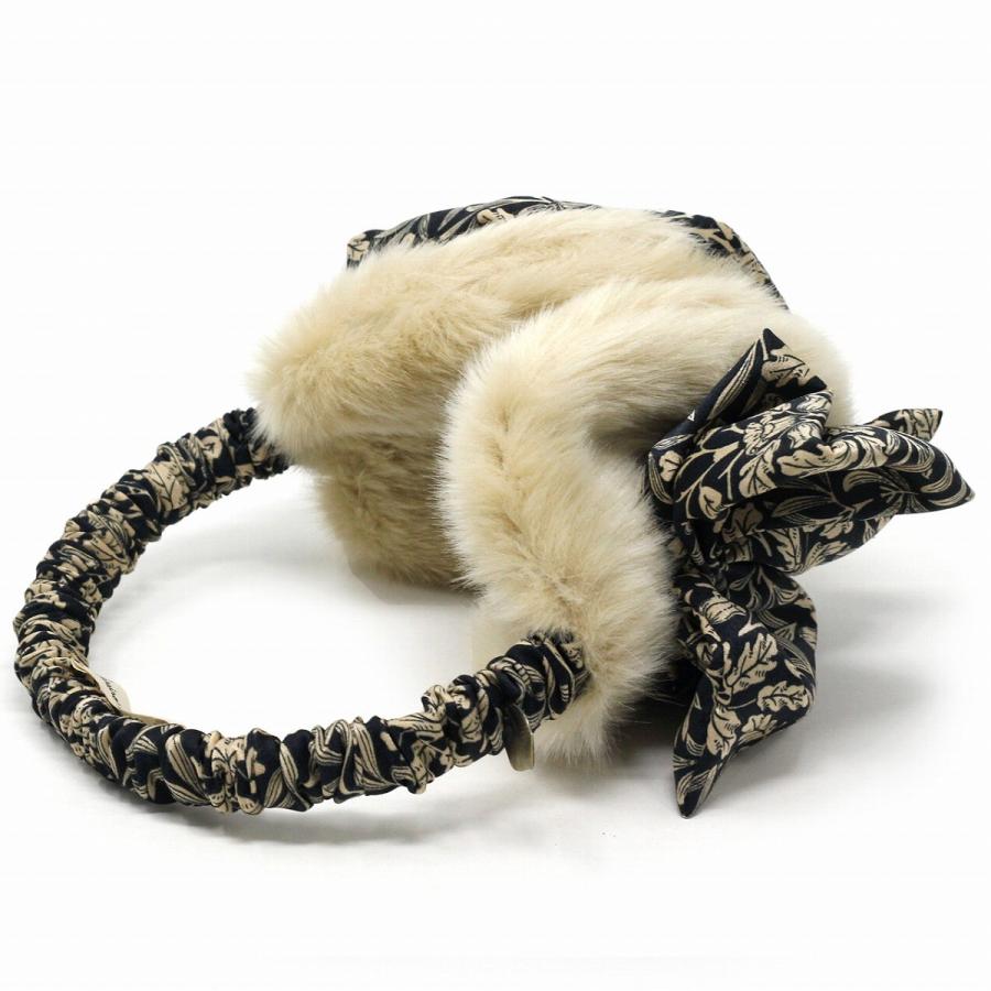 バラ色の帽子　リボンイヤマフ　Beige Barairo no Boushi イヤーマフラー レディース 可愛い 耳あて 大人