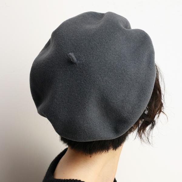 【新品タグ付き】LAULHÈRE ベレー帽 チャコールグレー バスクベレー 秋冬 ベレー帽 レディース フランス 箱付き ローレル