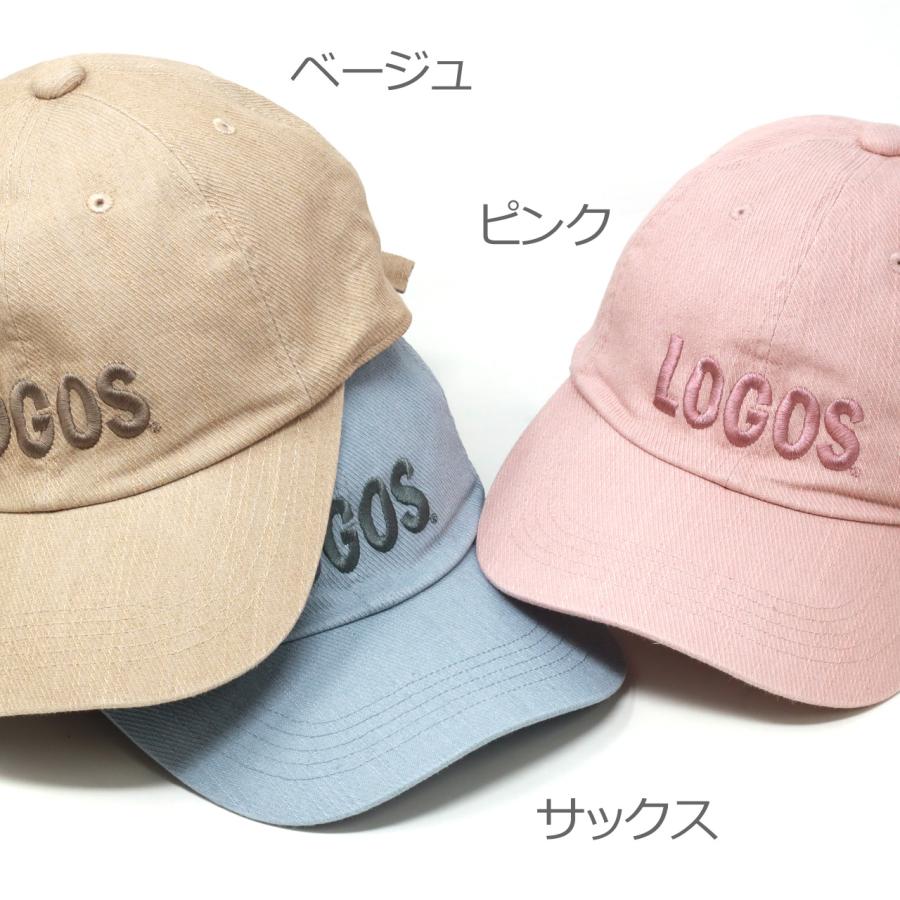 LOGOS レディース 吸汗速乾 キャップ バックリボン ピンク ベージュ