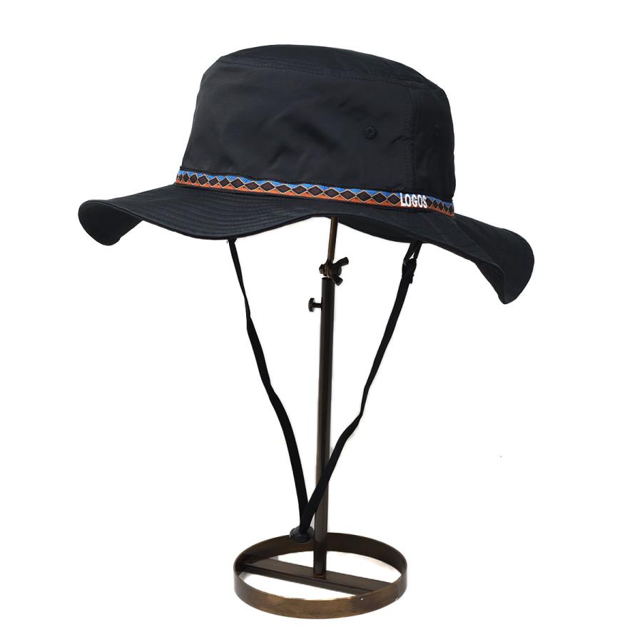 M1207様HERMES ブラック ロゴ付きアウトドアハット 57 M1207様HERMES ブラック ロゴ付きアウトドアハット 57