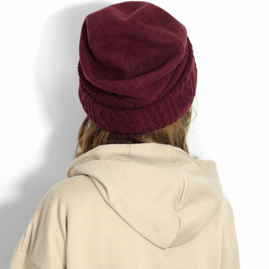 ワッチ piece de lucile 保温 ニットキャップ レディース 折りたためる