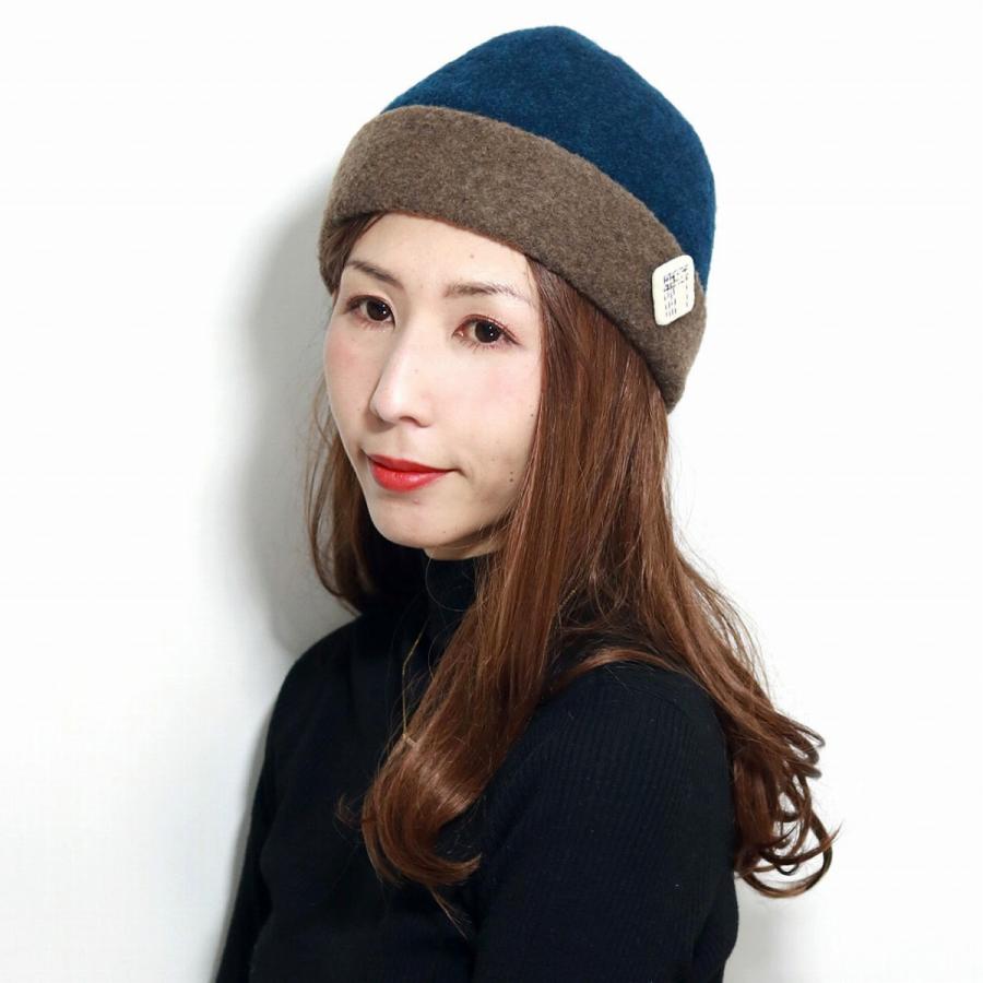 ロールキャップ ブークレー 秋冬 ニット帽 レディース put