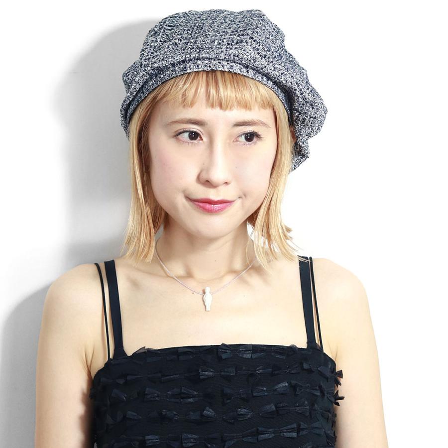 ベレー帽 春夏 レディース ツイード生地 かわいい 帽子 女性用