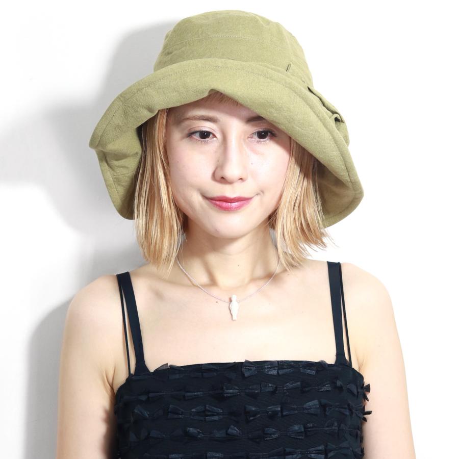 リボン リネンハット 手染め ナチュラル 夏 春 紫外線対策