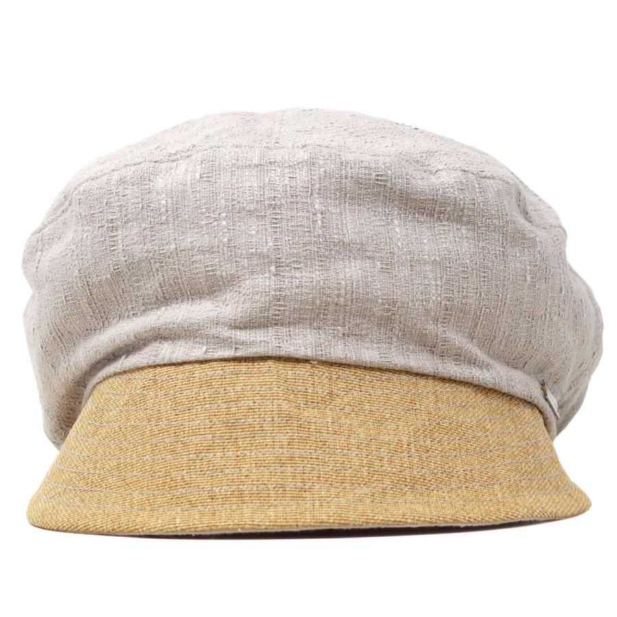 キャスケット 春夏 レディース リバーシブル ピエスド リュシル Slack 送料無料 Piece de Lucile ナチュラル かわいい 帽子 女性用 麻 綿 20代 30代 40代 ファッション 帽子 ベージュ / グリーン キャスケット 春夏 レディース リバーシブル ピエスド リュシル Slack