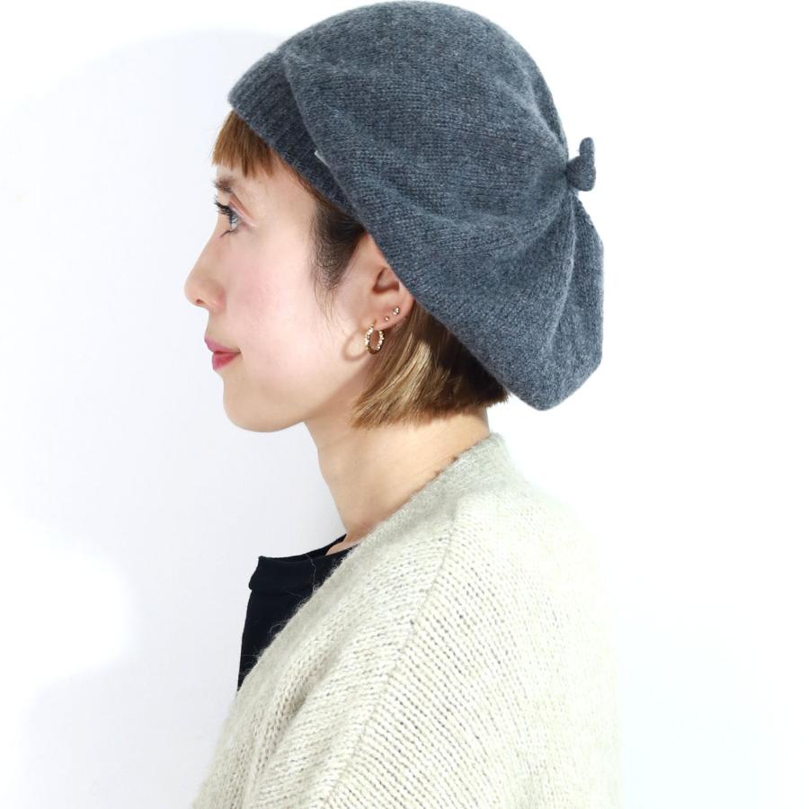 ベレー帽 レディース Piece de Lucile 秋冬 ギャザー ファー カシミア