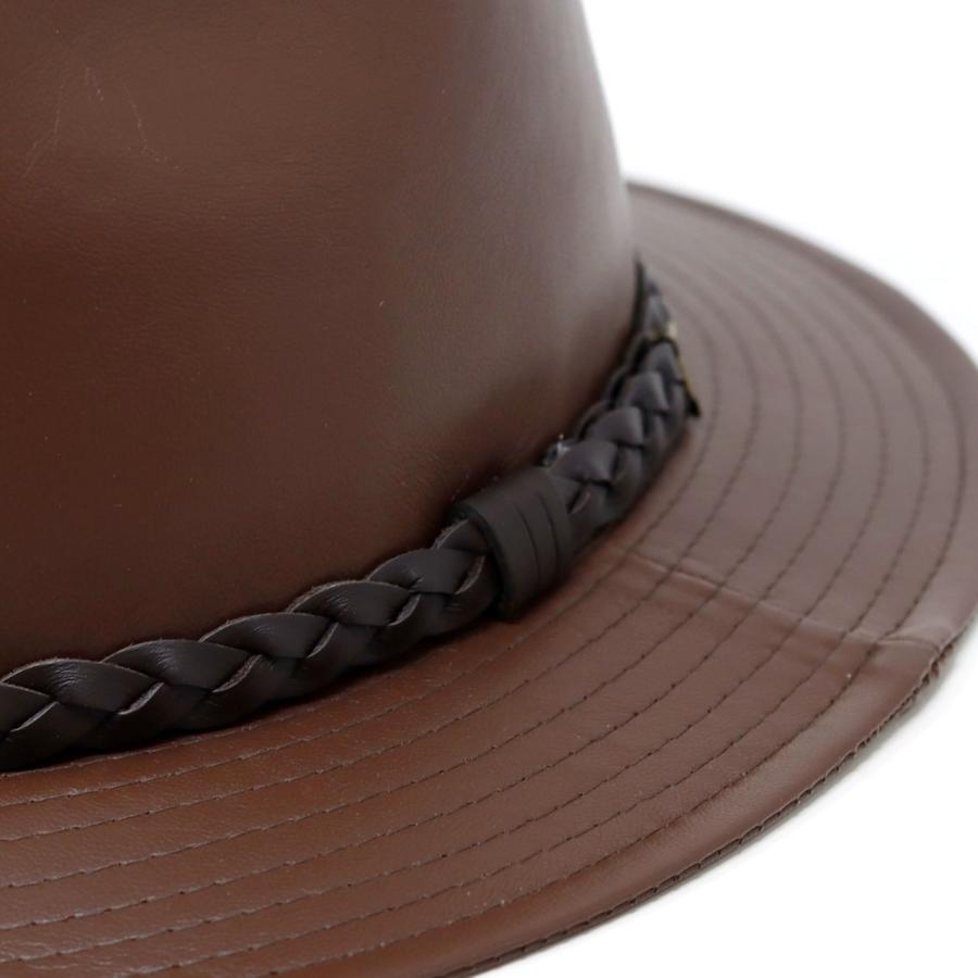 MARONE（マローネ） ハット ラムレザー 中折れ帽子 レザーハット 羊革