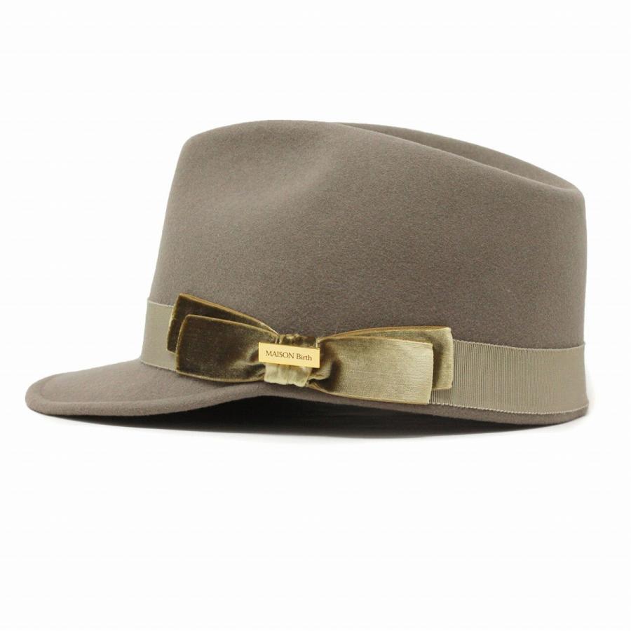 MAISON Birth（メゾンバース） フェドラキャップ ラビットファー 中