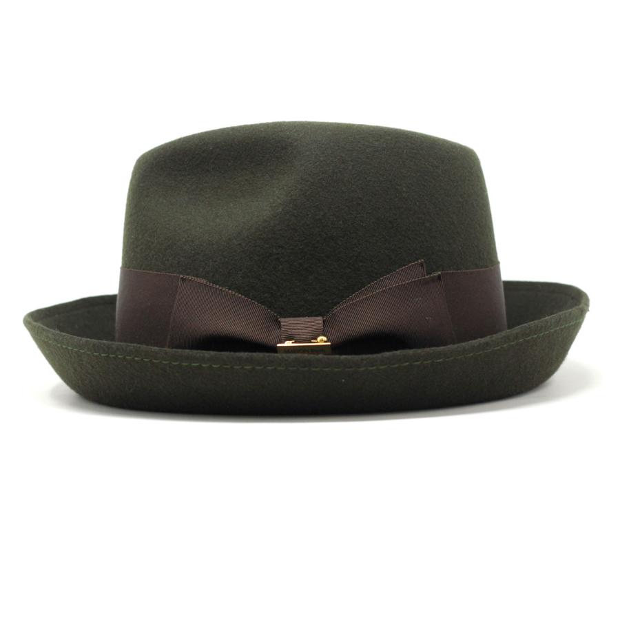 フェルトハット メンズ メゾンバース 秋 冬 帽子 フェルト レディース ウール 中折れハット 羊毛 MAISON Birth 反り上がりブリム フェルト帽子 紳士 中折れハット 太リボン 約56-58cm 約58-60cm / ベージュ / ブラック / オリーブ [ fedora ] [ felt hat ] MAISON Birth（メゾンバース） ハット レディース 中折れハット