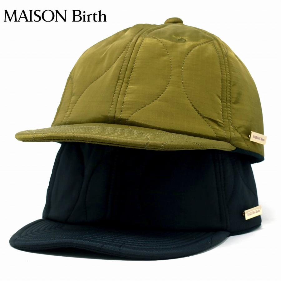 MAISON Birth キャップ メンズ 日本製 キルト生地 ひょうたん 秋冬 キャップ メンズ QUILTED CAP メゾンバース 帽子 キャップ レディース MAISON Birth 防寒グッズ ジェットキャップ メンズ［ cap ］ギフト ラッピング無料 20代 30代 40代 ファッション MAISON Birth（メゾンバース） キャップ ひょうたんキルト 秋冬 メンズ