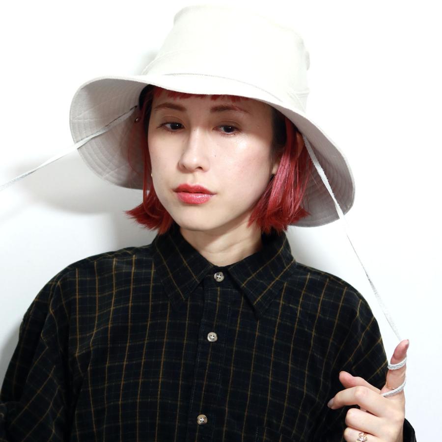 MAISON Birth ハット 撥水加工 羊毛フェルト 秋冬 牛革 防汚加工 メゾンバース 帽子 メンズ フェルトハット 羊毛 バケットハット あご紐 バース アウトドアハット レディース フリーサイズ サイズ調整 / 白 オフホワイト 黒 ブラック [ bucket hat ] [ felt hat ] MAISON Birth（メゾンバース） ハット レディース 紐付き帽子 フェルト