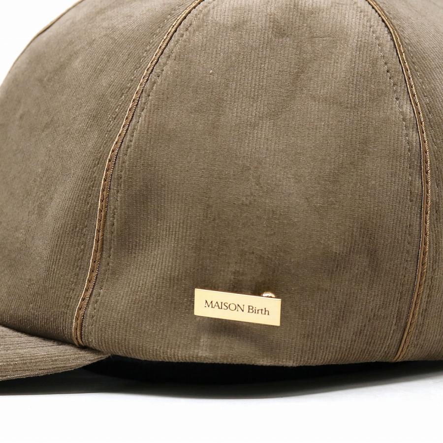 キャップ レディース コーデュロイ キャップ メンズ 秋冬 メゾンバース 帽子 メンズ 帽子 レディース MAISON Birth パイピング 日本製 光沢 / ベージュ ブラック ブラウン［ cap ］20代 ファッション 30代 コーデ 誕生日 プレゼント 帽子 ギフト ラッピング無料 MAISON Birth（メゾンバース） キャップ レディース コーデュロイ