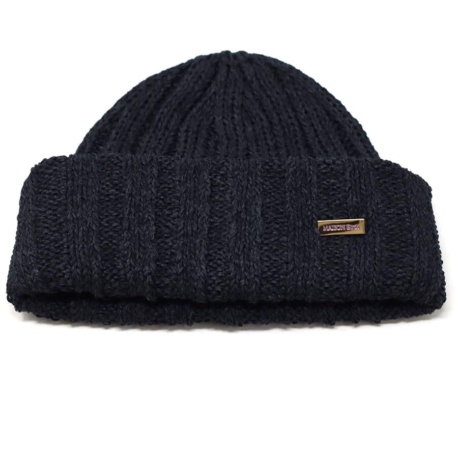 ユニセックス　ニット帽　ネイビー　Maison Birth ユニセックス ニット帽 ネイビー Maison Birth MAISON Birth