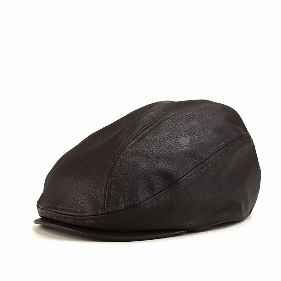 秋 冬 DORFMAN PACIFIC フェイクレザー ハンチング シボ柄 防寒 メンズ