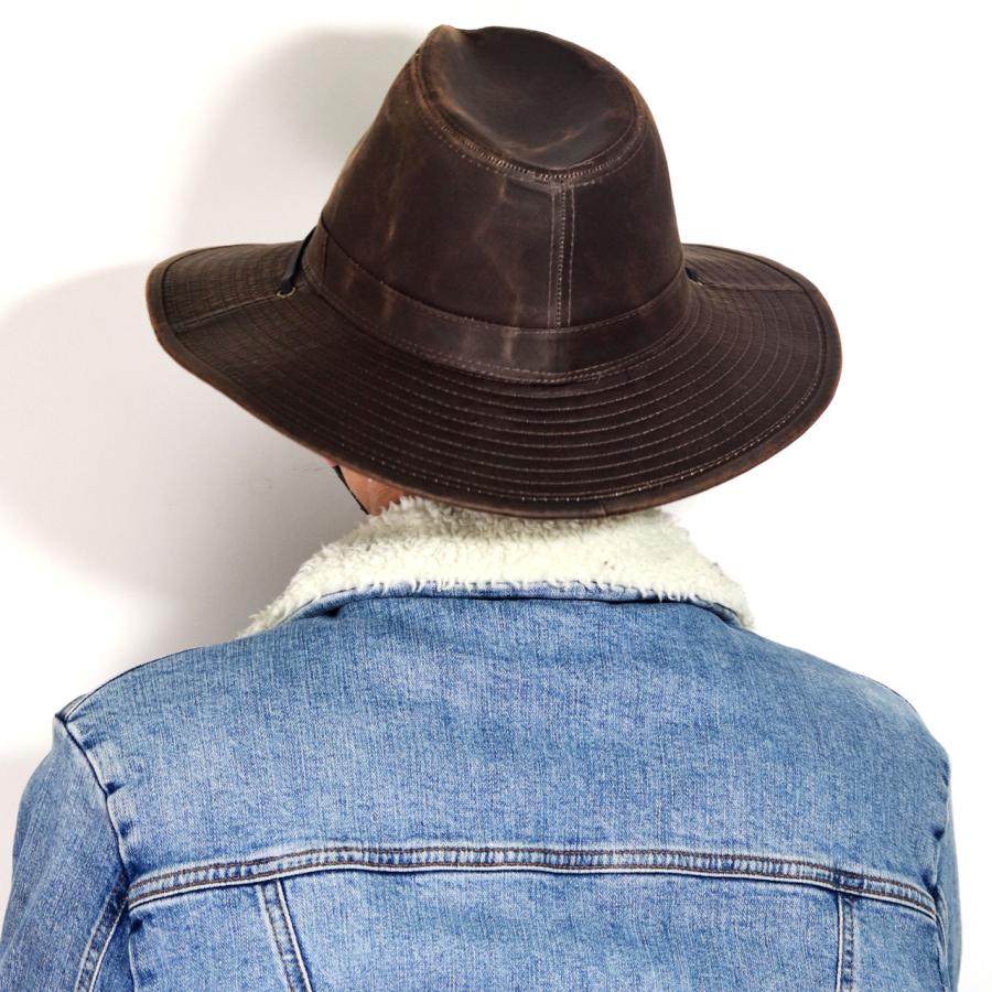 ハット UVカット UPF50＋ メンズ サハリハット 中折れ 帽子 加工