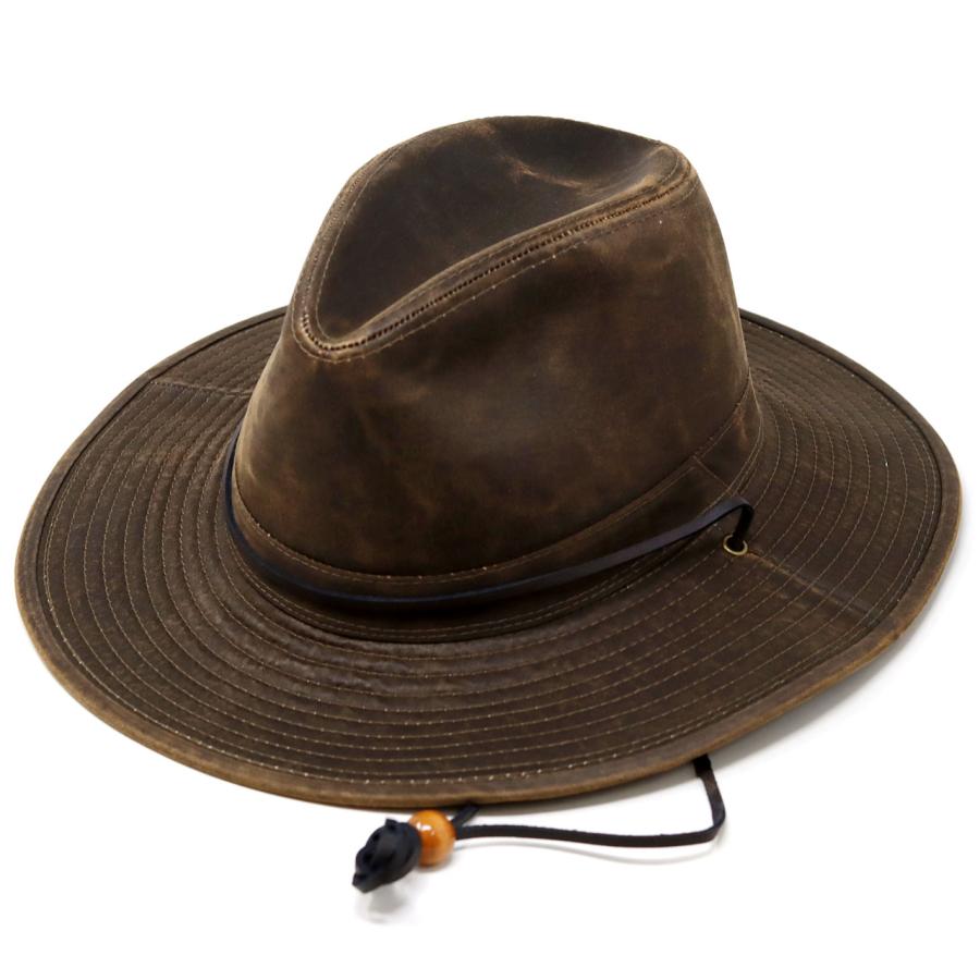 ハット UVカット UPF50＋ メンズ サハリハット 中折れ 帽子 加工