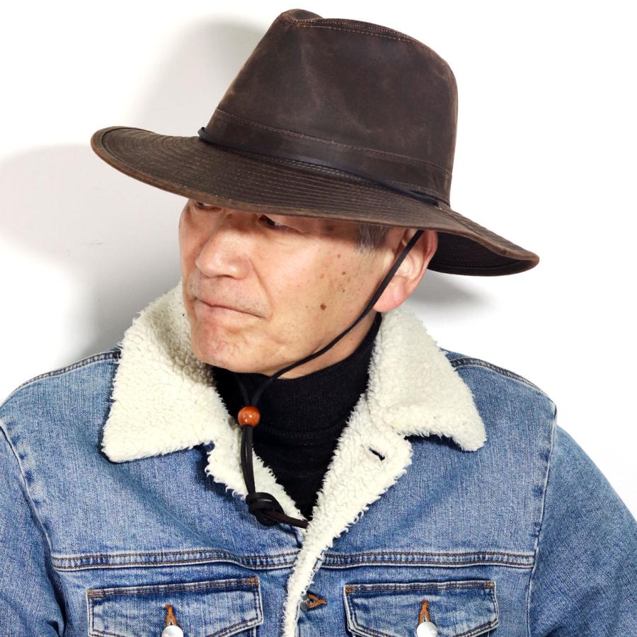 ハット UVカット UPF50＋ メンズ サハリハット 中折れ 帽子 加工