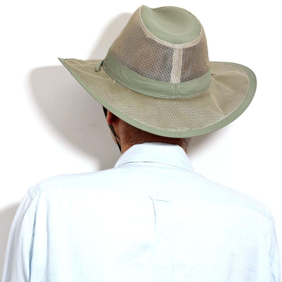 涼しい 帽子 夏 メッシュ メンズ ハット Dorfman Pacific つば広
