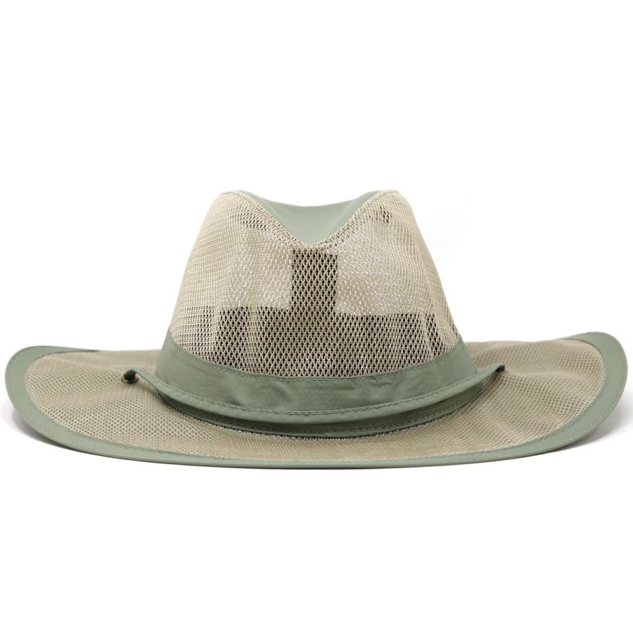 涼しい 帽子 夏 メッシュ メンズ ハット Dorfman Pacific つば広